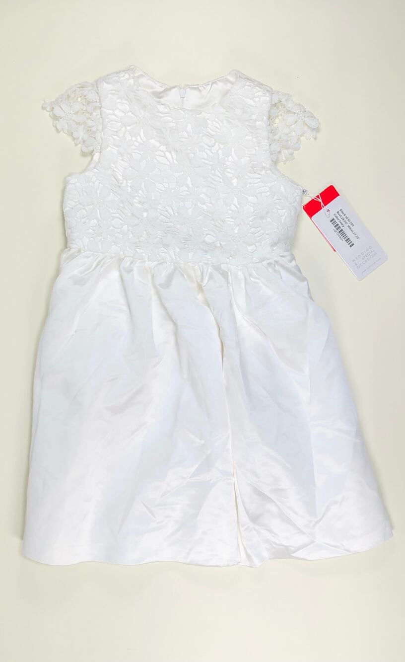GIRLS FLORAL SATIN DRESS SIZE 9